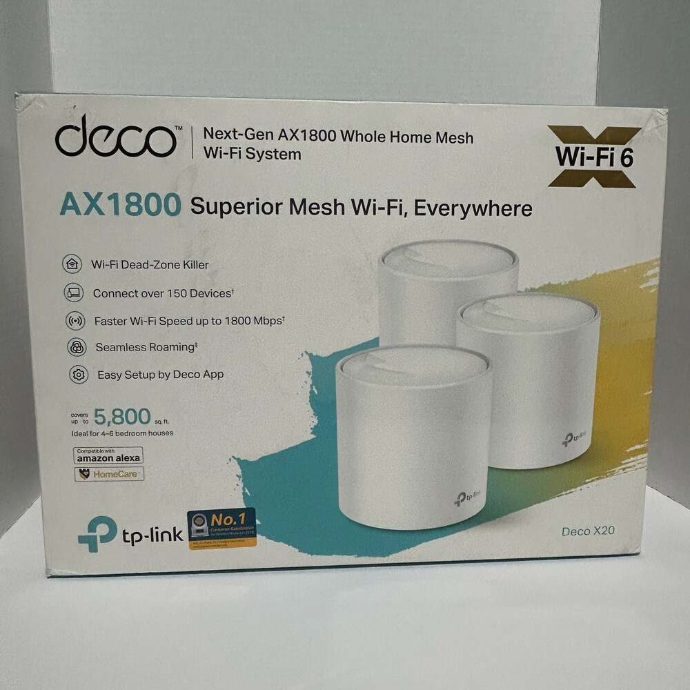 TP-Link Deco X20 AX1800 Whole Home Mesh Wi-Fi System (3-Pack)